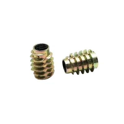 Messing schroefdraad houten inzetstuk